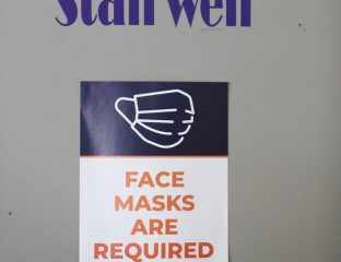 Face masks required sign