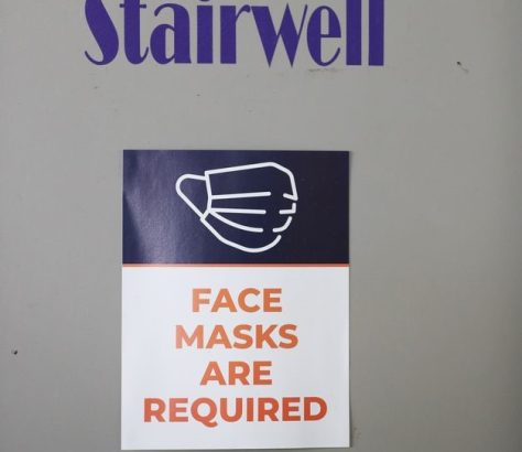 Face masks required sign