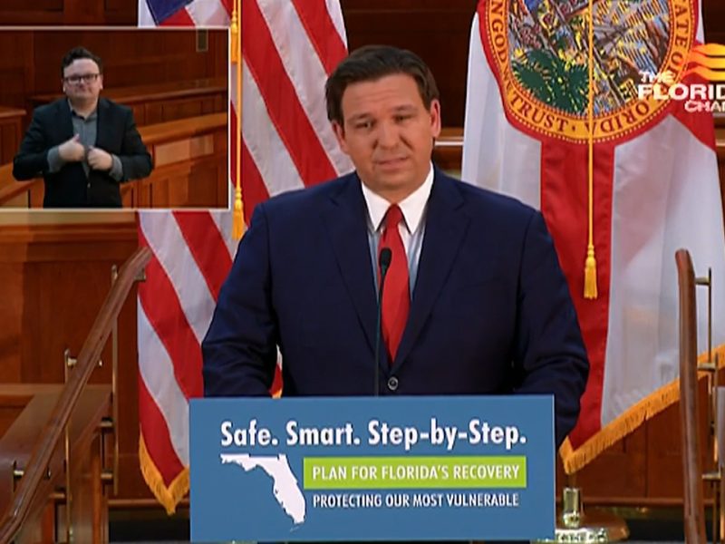 Florida Governor Ron DeSantis reinforced the message that parents will be able to choose between sending their kids back to school or continue their online education at home. BY THE FLORIDA CHANNEL