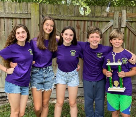 Members of the Odissey of the Mind St. Paul team include Alexandria Mitsis (from left), Isabella Hovan, Evie M'Ree Moore, Ryan Ley and Henry Baranek.