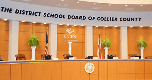 Collier County School District created a hostile environment for students when it removed books related to LGBTQ+ and racial issues or written by LGBTQ+ or non-White authors, a complaint filed with OCR alleges. Retrieved from Collier County Public Schools.
