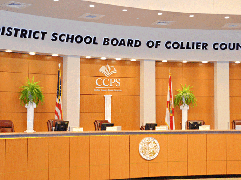 Collier County School District created a hostile environment for students when it removed books related to LGBTQ+ and racial issues or written by LGBTQ+ or non-White authors, a complaint filed with OCR alleges. Retrieved from Collier County Public Schools.